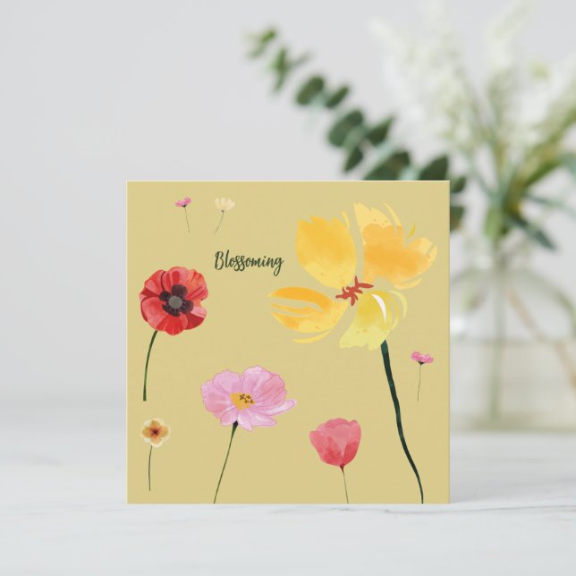 Blossoming Inbjudningar (Stående Fram)