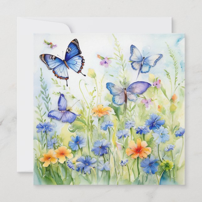 Blossoming Joy: Förändrat Garden Birthday Card (Framsida)