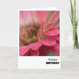 Blossoming Joy - Rosa Flower Birthday Card Tack Kort