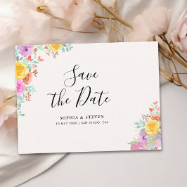 Blossoming Love – A Spring Floral Wedding Vykort