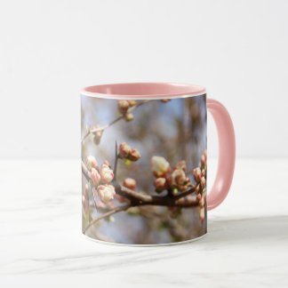 Blossoming Orchard Rosa Apple Träd Mugg