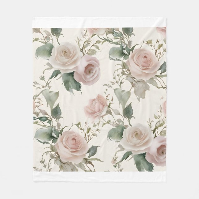 Blossoming Ro Mönster Fleecefilt (Framsidan)