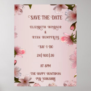 Blossoming Romantik: Ett tema för Blommigt Bröllop Poster