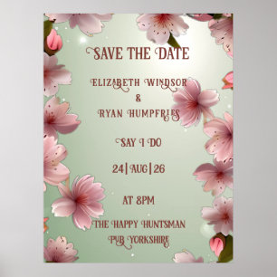 Blossoming Romantik: Ett tema för Blommigt Bröllop Poster