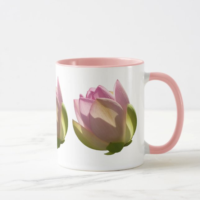 Blossoming Rosa Lotus Flower Summer Mugg (Höger)