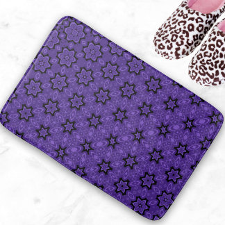 Blossoming Star Mandala Lila Badrumsmatta