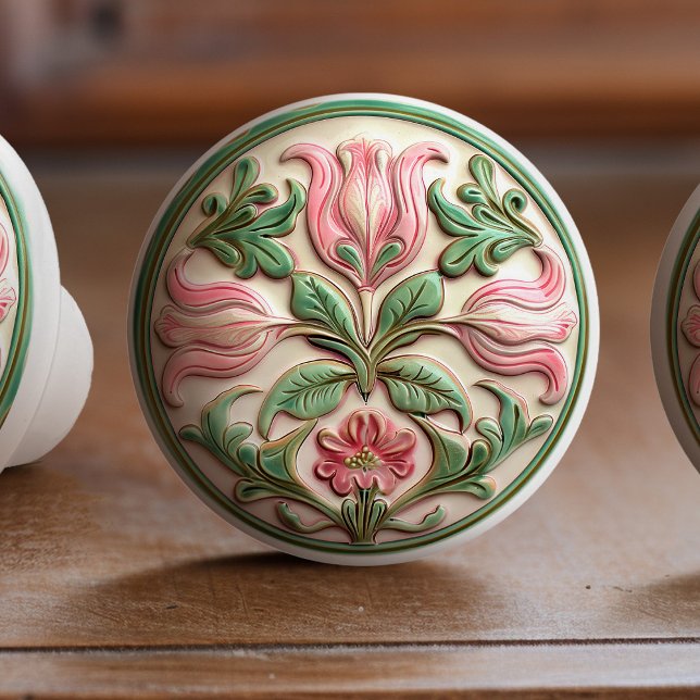Blossoming Tulip Harmony Ceramic Knob Drag Knopp (Skapare uppladdad)