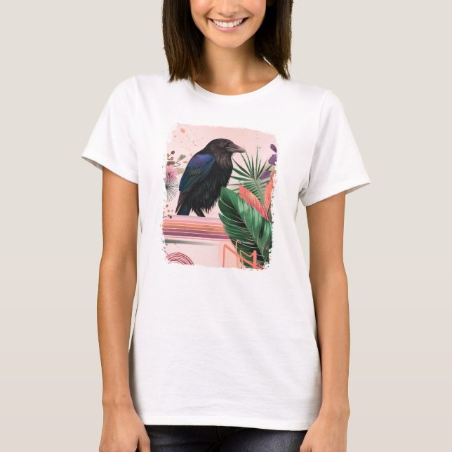 BlossomRaven in Tropical Garden T Shirt (Framsida)