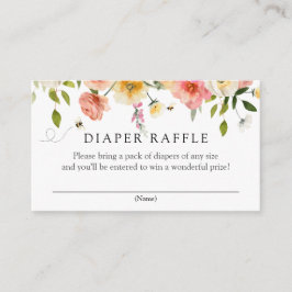 Blossoms and Honey Diaper Raffle insert card Tilläggskort