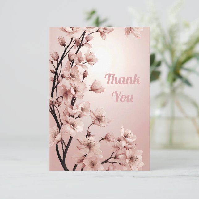 "Blossoms of Love" Bröllopsinbjudan Kollektion Tack Kort (Stående Fram)