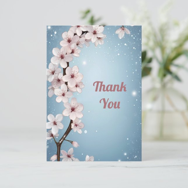 "Blossoms of Love" Bröllopsinbjudan Kollektion Tack Kort (Stående Fram)