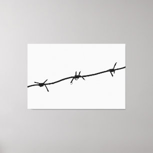 Blöt Barbed Wire Teardroppar från Krig Canvastryck