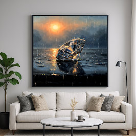 Blöt Diamond - Impressionism Stil Melancholy Art Poster