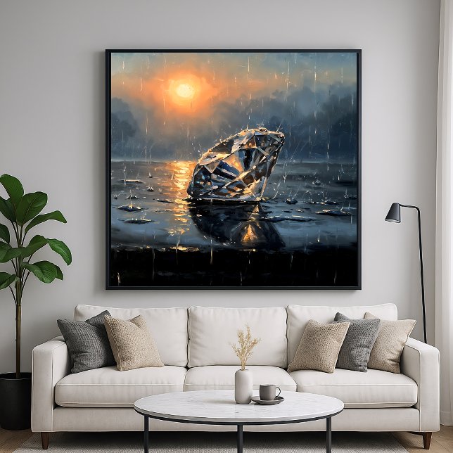 Blöt Diamond - Impressionism Stil Melancholy Art Poster (Skapare uppladdad)
