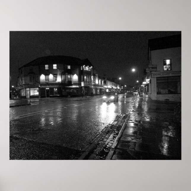 Blöt Evening, Salisbury Road Cardiff (2) Poster (Framsidan)