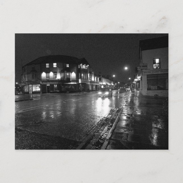 Blöt Evening, Salisbury Road Cardiff (2) Vykort (Framsida)