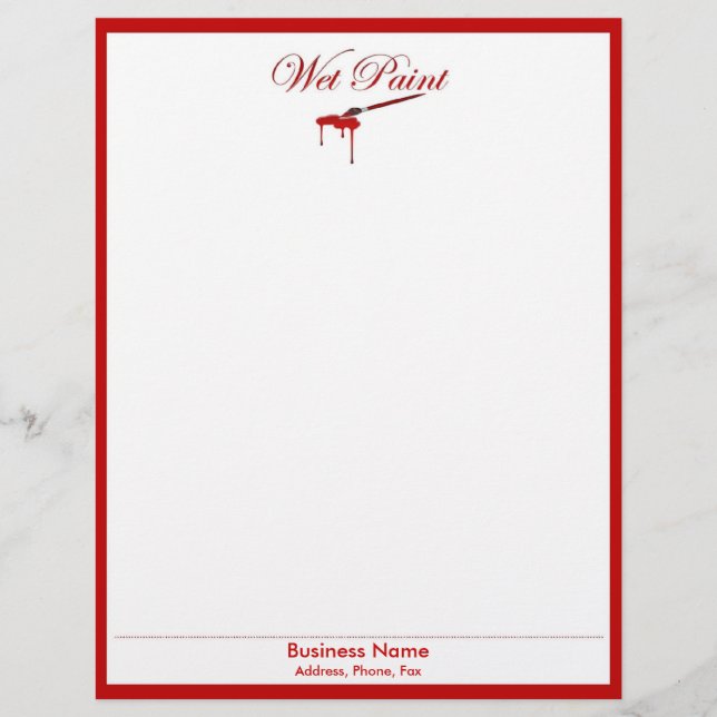 Blöt Färgbläck Brevhuvud (Framsida)