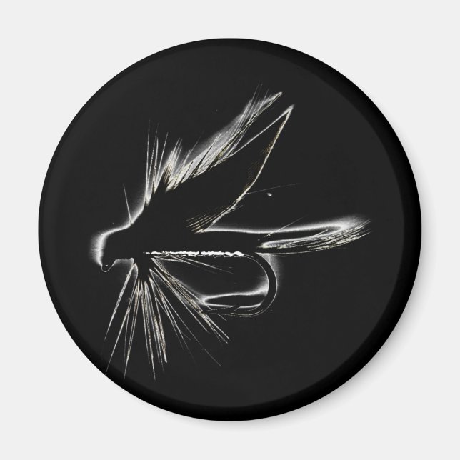 Blöt Fly Silhouette Magnet (Framsidan)
