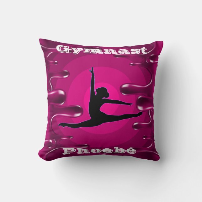 Blöt för Gymnastics Magenta Paint Kudde (Framsida)