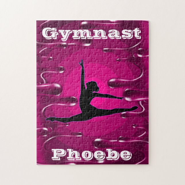 Blöt för Gymnastics Magenta Paint Pussel (Vertikal)