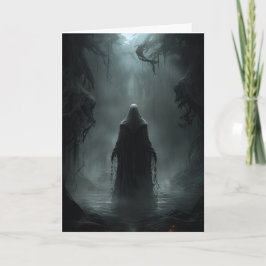 Blöt Ghost i Swamp Halloween Helgkort