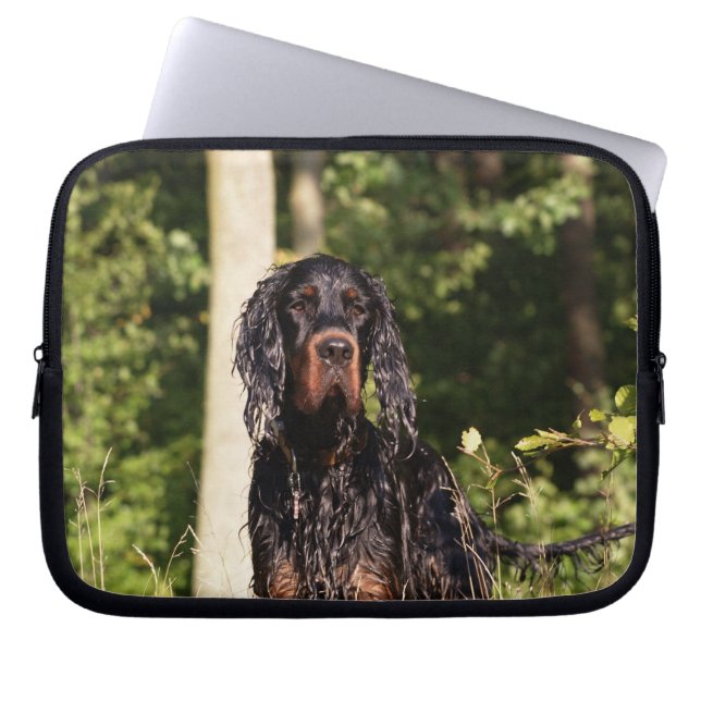 Blöt Gordon Setter Sleeve för bärbara datorer (Framsidan)