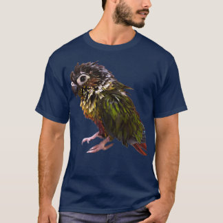 Blöt Grönt Cheek Conure design Bathed Conure Blöt  T Shirt