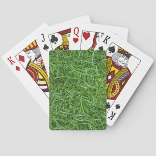blöt grönt gräsmat casinokort