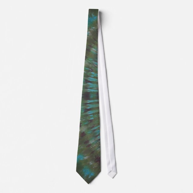 Blöt Grönt Tie Dye Necktie Slips (Framsida)