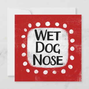 Blöt Hund Nose Greeting Card Kort