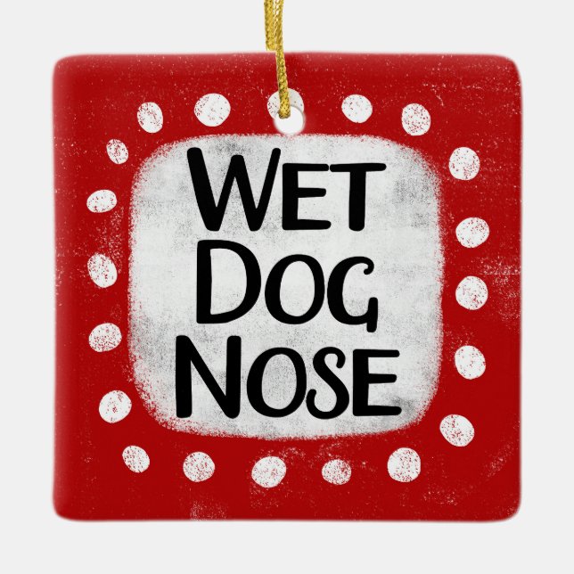 Blöt Hund Nose Ornament (Framsida)