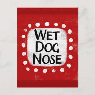 Blöt Hund Nose-vykort Vykort