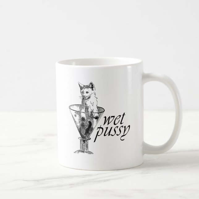 Blöt Kitty Kaffemugg (Höger)