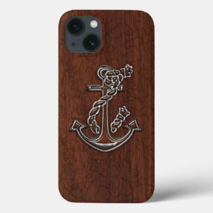 Blöt Nautical Mahogany Anchor Steel