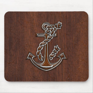 Blöt Nautical Mahogany Anchor Steel Decor Musmatta