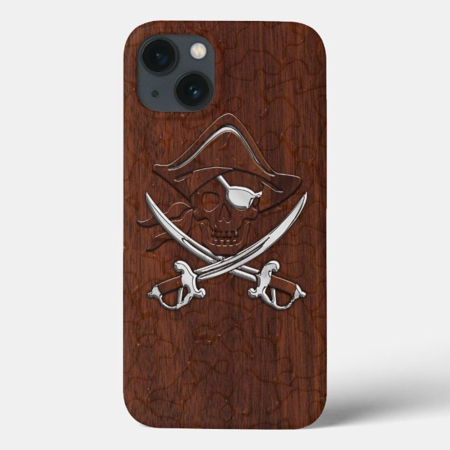 Blöt Nautical Mahogany Pirat Skull Steel (Baksida)