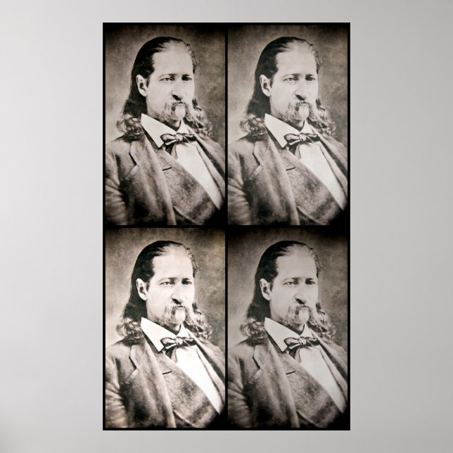 BLÖT PLATE 4 ram VILD BILL HICKOK Poster (Framsidan)