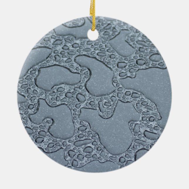 Blöt Puddles of Rain (Regndroppar) Julgransprydnad Keramik (Baksidan)