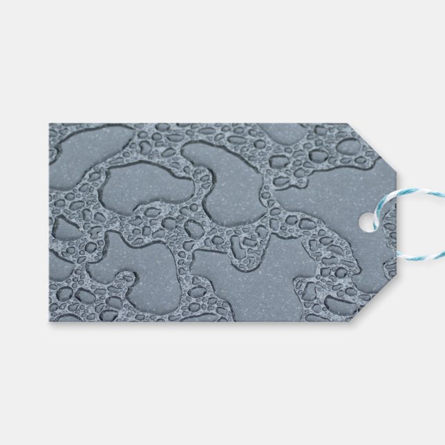 Blöt Puddles of Rain (Regndroppar) Presentetikett (Framsidan (Horisontell))