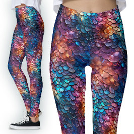 Blöt Se Sjöjungfru Fantasy Scale Svan Costume Leggings