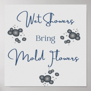 Blöt Showers Funny Bathroom Poster