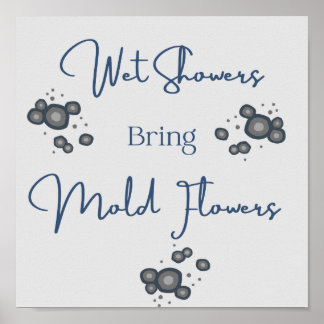 Blöt Showers Funny Bathroom Poster