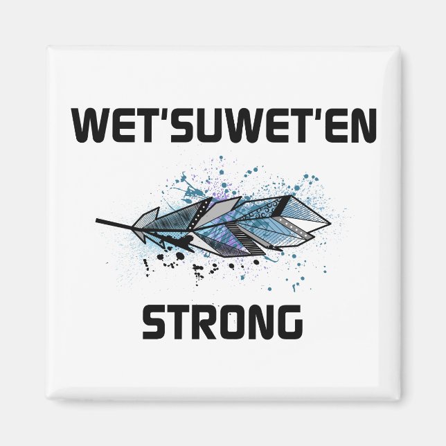 Blöt suwet'en Strong Vågrät Feather Färg Magnet (Framsidan)