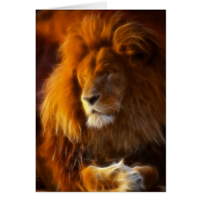 Blöta upp solen, kung av djungeln lejon II Hälsningskort (Framsidan)