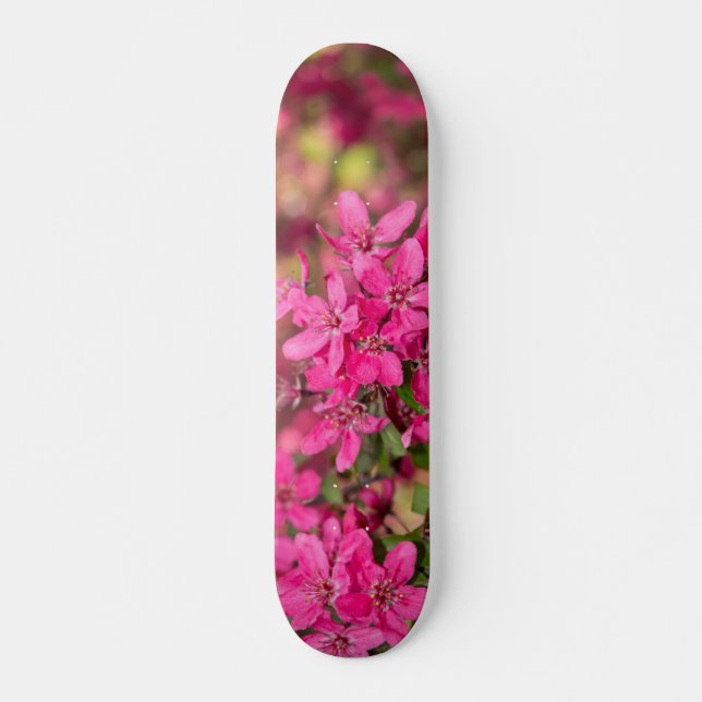 Blötblommor av krobäpple old school skateboard bräda 18 cm (Framsida)