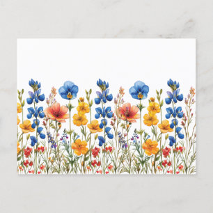 Blötblommor, botaniska naturträdgårdar vykort