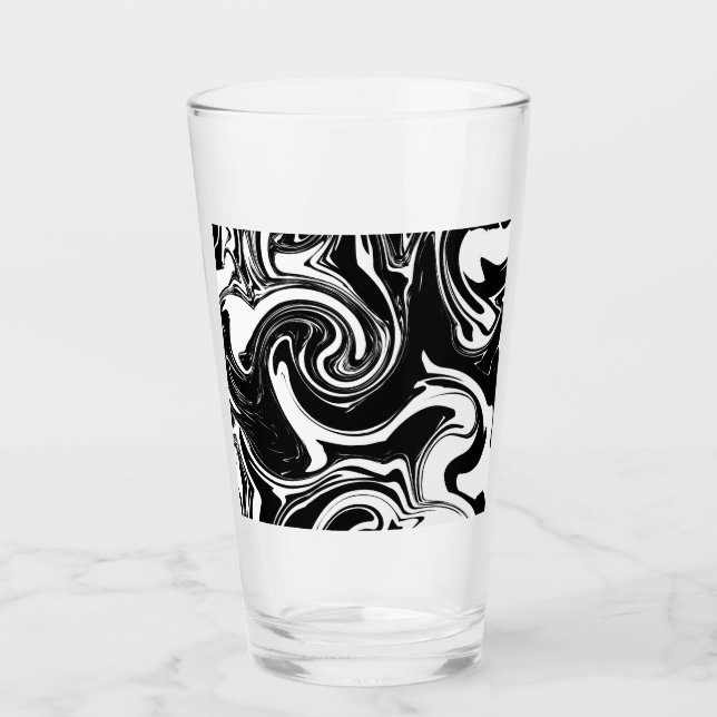 Blöten Färgfärg för svart och vit Rulla Glaskopp (Framsida)