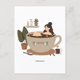 Blötläggning med kaffe vykort
