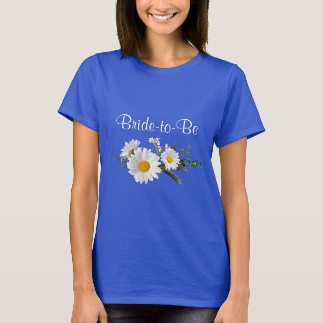Blötska, bröllop-vita daisy, T-Shirt (Framsida)