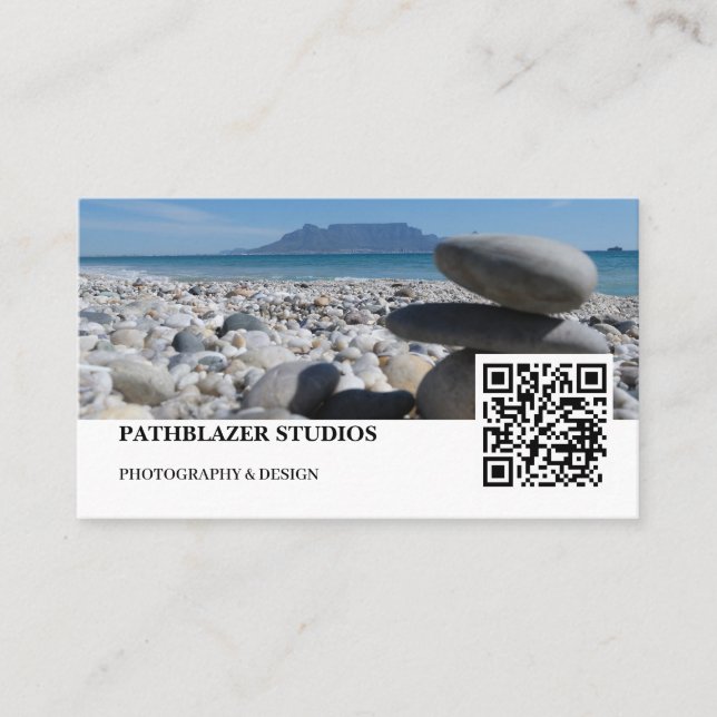 Blouberg Beach Bord Mountain Stacks Sten Visitkort (Framsida)